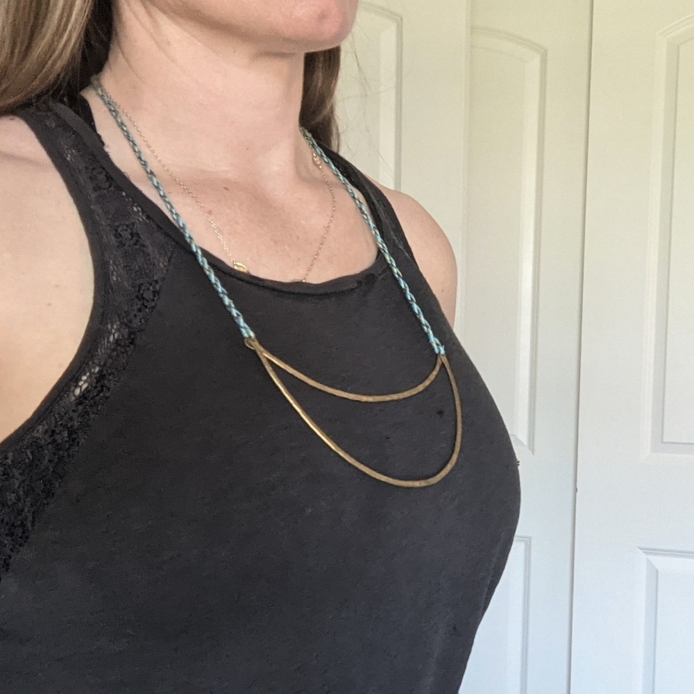 Aozers adjustable braided necklace